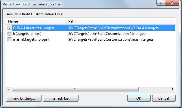 Installing Nvidia CUDA with Visual Studio 2010